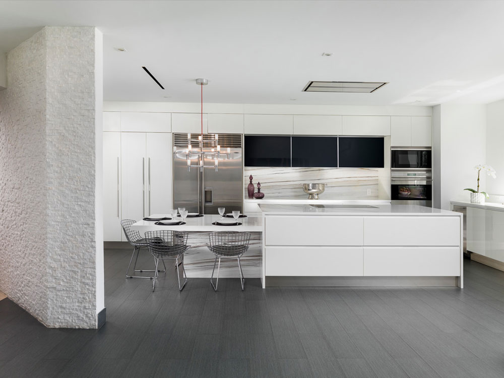 دکوراسیون داخلی آشپزخانه : آشپزخانه با کابینت های خاکستری