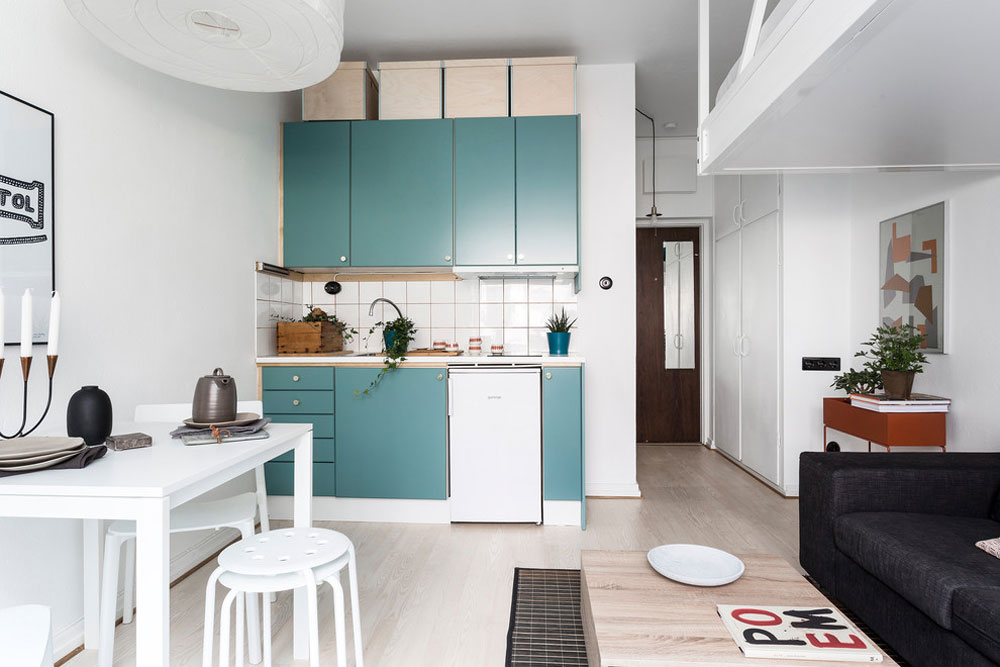 دکوراسیون داخلی و تزئین آشپزخانه در یک آپارتمان کوچک