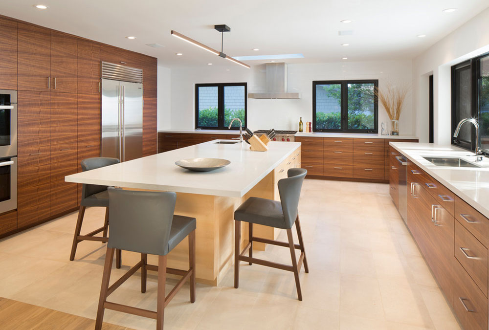 طراحی داخلی آشپزخانه مدرن با استفاده از نقش کابینت 