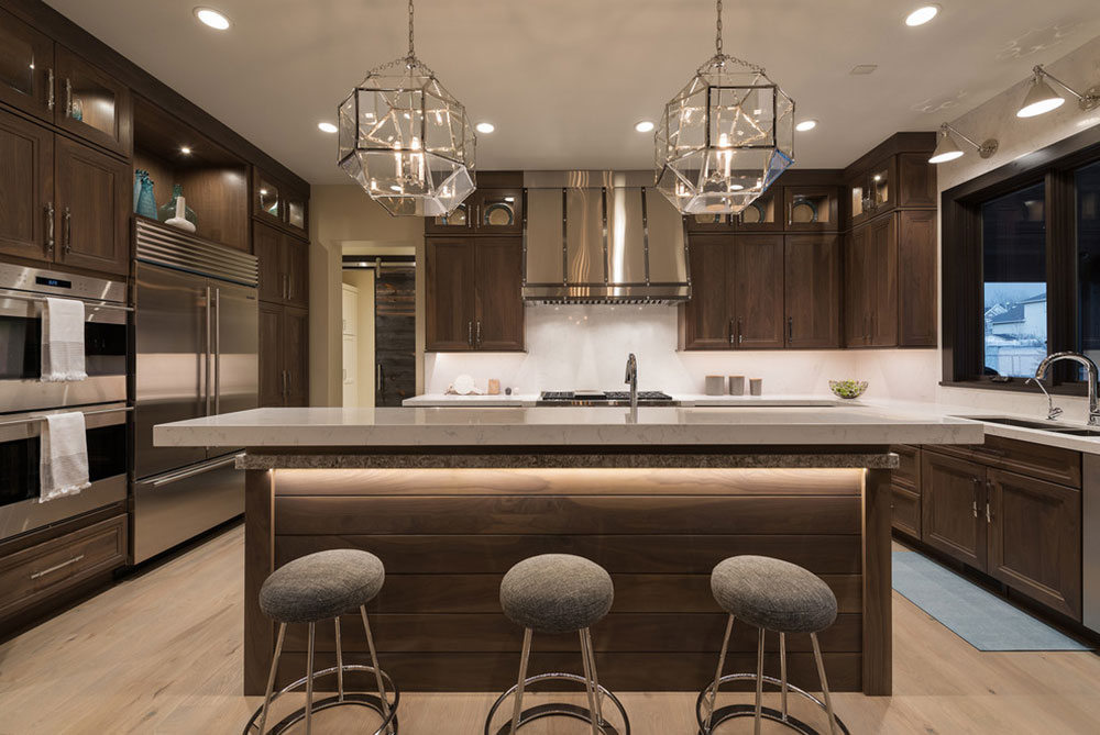 طراحی داخلی آشپزخانه مدرن با استفاده از نقش کابینت 